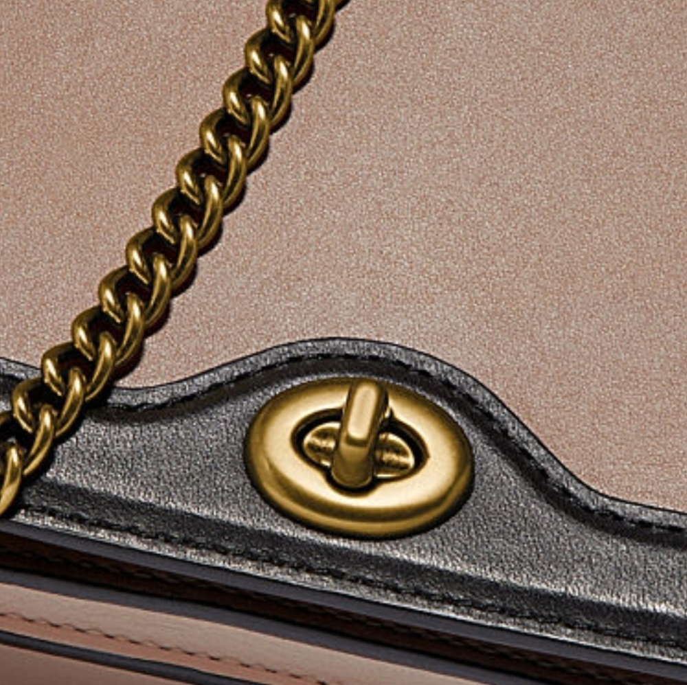COACH  Riley Chain Clutch In Colorblock WALLET ON CHAIN - Picture 5 of 16